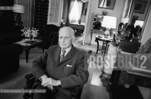 Portrait of Jacques Benoist-Mechin (Benoist Mechin) le 24 mai 1978  ©Sophie Bassouls/Leemage/Rosebud2