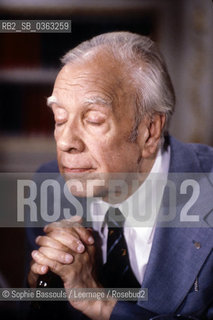 Jorge-Luis Borges, (Jorge Luis) 21 octobre 1977  ©Sophie Bassouls/Leemage/Rosebud2