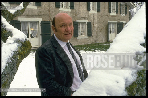 Portrait of Frederic Dard at Geneva, Switzerland, le 21 fevrier 1987  ©Sophie Bassouls/Leemage/Rosebud2