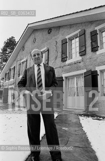 Portrait of Frederic Dard at Geneva, Switzerland, le 21 fevrier 1987  ©Sophie Bassouls/Leemage/Rosebud2