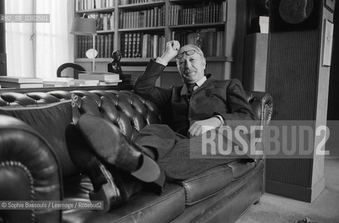 Portrait of Jean Dutourd at Paris, le 8 avril 1987  ©Sophie Bassouls/Leemage/Rosebud2