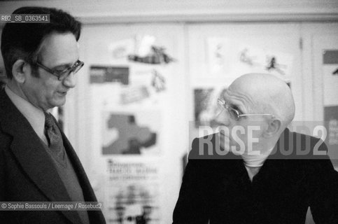 Michel Foucault with Claude Mauriac, 5 mars 1976  ©Sophie Bassouls/Leemage/Rosebud2