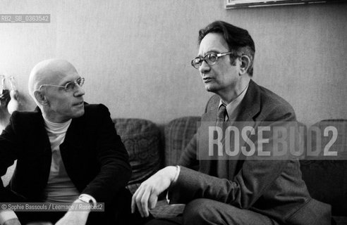 Michel Foucault with Claude Mauriac, 5 mars 1976  ©Sophie Bassouls/Leemage/Rosebud2