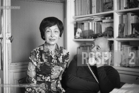 Portrait of Eugene Ionesco and his wife, le 1 juillet 1973  ©Sophie Bassouls/Leemage/Rosebud2