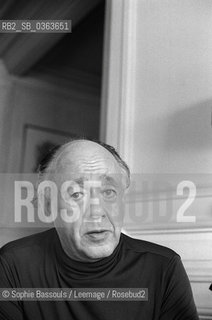 Portrait of Eugene Ionesco, le 1 juillet 1973  ©Sophie Bassouls/Leemage/Rosebud2