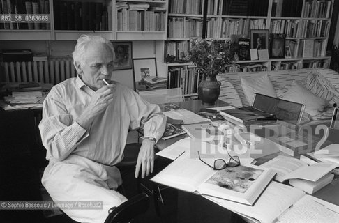 Portrait of Alain Jouffroy at Paris, le 13 septembre 1986  ©Sophie Bassouls/Leemage/Rosebud2