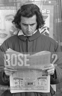 Portrait of Bernard-Henri (Bernard Henri) Levy at Paris, le 6 mars 1987  ©Sophie Bassouls/Leemage/Rosebud2