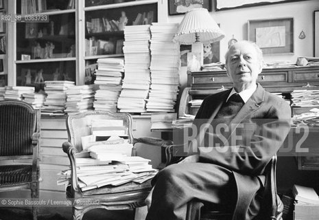 Portrait of Andre-Pieyre (Andre Pieyre) De Mandiargues at Paris, le 6 mars 1987  ©Sophie Bassouls/Leemage/Rosebud2