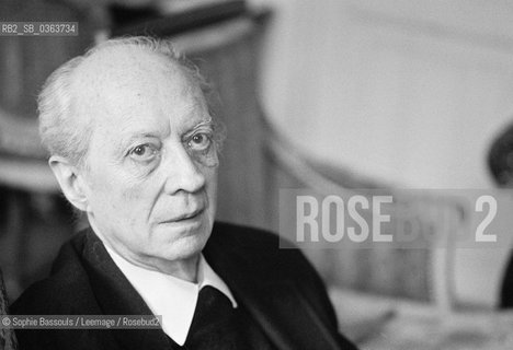 Portrait of Andre-Pieyre (Andre Pieyre) De Mandiargues at Paris, le 6 mars 1987  ©Sophie Bassouls/Leemage/Rosebud2