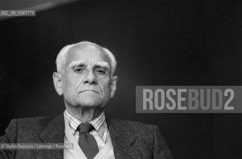 18 May 1983, Paris, France --- Italian Novelist Alberto Moravia  ©Sophie Bassouls/Leemage/Rosebud2