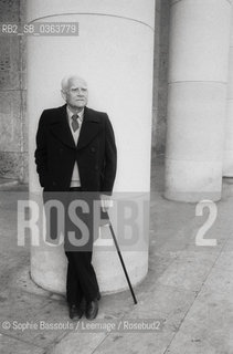 18 May 1983, Paris, France --- Italian Novelist Alberto Moravia  ©Sophie Bassouls/Leemage/Rosebud2