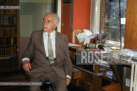 Portrait of Alfred Sauvy le 28 mars 1988  ©Sophie Bassouls/Leemage/Rosebud2