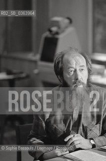  SOLJENITSYNE Alexandre (Solzhenitsyn ou Solzenicyn ou Solzhenitsyn) - 30 Oct 1983, Maine, USA --- Russian Writer and Nobel Prize Winner Alexandre Soljenitsyne  ©Sophie Bassouls/Leemage/Rosebud2