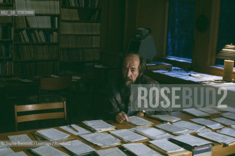  SOLJENITSYNE Alexandre (Solzhenitsyn ou Solzenicyn ou Solzhenitsyn) - 01 Oct 1983, Maine, USA --- Russian Writer and Nobel Prize Winner Alexandre Soljenitsyne  ©Sophie Bassouls/Leemage/Rosebud2