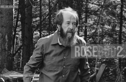  SOLJENITSYNE Alexandre (Solzhenitsyn ou Solzenicyn ou Solzhenitsyn) - 01 Oct 1983, Maine, USA --- Russian Writer and Nobel Prize Winner Alexandre Soljenitsyne  ©Sophie Bassouls/Leemage/Rosebud2