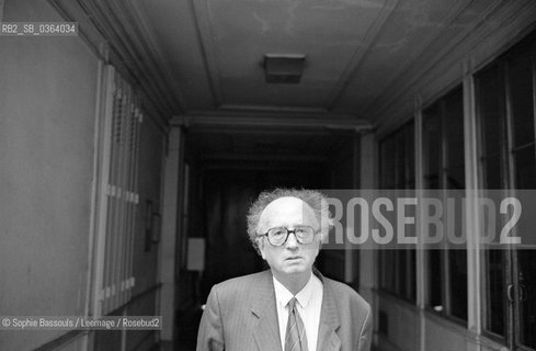 Portrait of Pierre Vidal-Naquet (Vidal Naquet) at Paris, le 24 octobre 1989  ©Sophie Bassouls/Leemage/Rosebud2