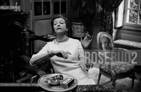 Portrait of Louise de Vilmorin, le 1 novembre 1968  ©Sophie Bassouls/Leemage/Rosebud2