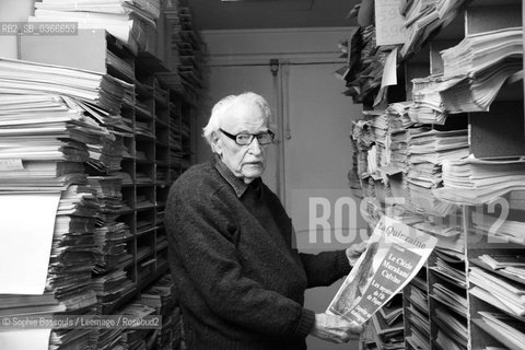 Maurice Nadeau, le 7 decembre 2010  ©Sophie Bassouls/Leemage/Rosebud2