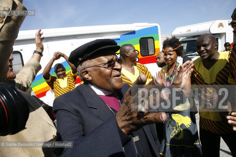 Desmond Tutu, le 12 aout 2010  ©Sophie Bassouls/Leemage/Rosebud2