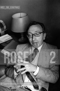 Portrait of Jean-Bertrand (Jean Bertrand) Pontalis, le 27 mai 1977  ©Sophie Bassouls/Leemage/Rosebud2