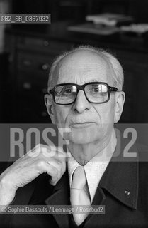 Portrait of Claude Levi-Strauss (Levi Strauss) le 1 juillet 1980  ©Sophie Bassouls/Leemage/Rosebud2