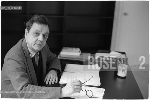 Portrait of Francois Furet at Paris, le 4 fevrier 1986  ©Sophie Bassouls/Leemage/Rosebud2