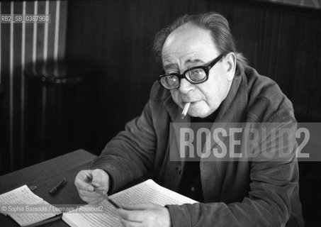 Portrait of Georges Haldas at Paris, le 27 novembre 1984  ©Sophie Bassouls/Leemage/Rosebud2