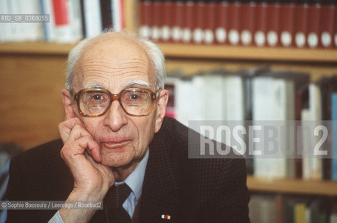 Portrait of Claude Levi-Strauss (Levi Strauss) le 23 septembre 1988  ©Sophie Bassouls/Leemage/Rosebud2