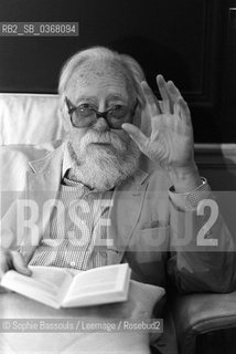 Portrait of Francois Nourissier le 10 septembre 1999  ©Sophie Bassouls/Leemage/Rosebud2