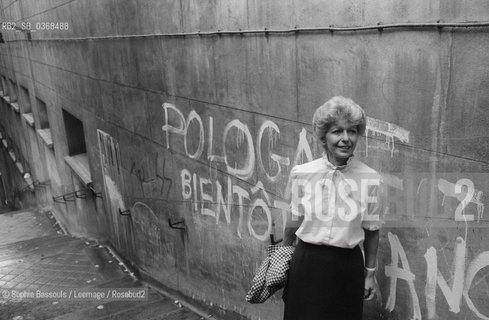 Portrait of Helene Carrere DEncausse at Paris, le 13 septembre 1983  ©Sophie Bassouls/Leemage/Rosebud2