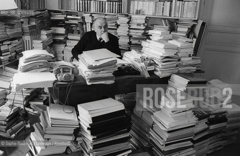 Portrait of Pierre Chaunu at Caen, le 19 fevrier 1987  ©Sophie Bassouls/Leemage/Rosebud2