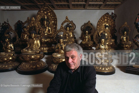 15 Feb 2000 --- PHILIPPE SOLLERS AT THE GUIMET MUSEUM  ©Sophie Bassouls/Leemage/Rosebud2