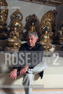 15 Feb 2000 --- PHILIPPE SOLLERS AT THE GUIMET MUSEUM  ©Sophie Bassouls/Leemage/Rosebud2