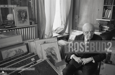 Portrait of Jean Guitton le 27 septembre 1985  ©Sophie Bassouls/Leemage/Rosebud2