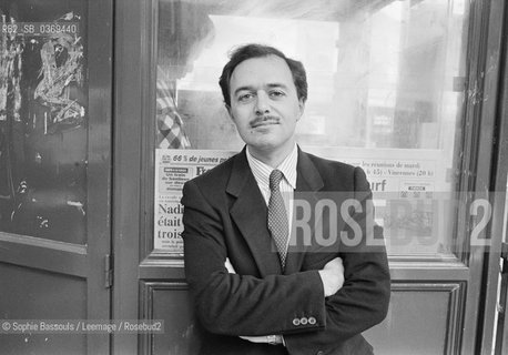 Portrait of Pierre Assouline at Paris, le 29 septembre 1986  ©Sophie Bassouls/Leemage/Rosebud2