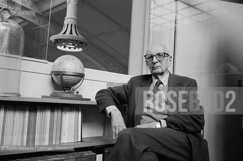 Portrait of Claude Levi-Strauss (Levi Strauss) at Paris, le 18 juin 1991  ©Sophie Bassouls/Leemage/Rosebud2