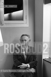 Portrait of Jacques de Bourbon-Busset (Bourbon Busset), le 1 fevrier 1987  ©Sophie Bassouls/Leemage/Rosebud2