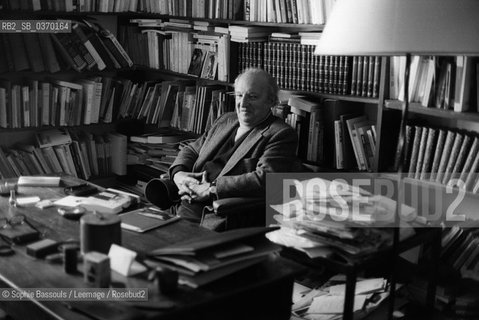 Portrait of Jean-Toussaint (Jean Toussaint) Desanti, le 10 avril 1976  ©Sophie Bassouls/Leemage/Rosebud2