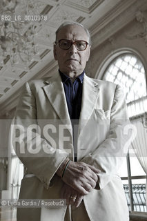 Venice, Italy, 2009. Ennio Morricone, Italian musician, conductor of orchestra and famous composer, winner of David Donatello Prize 2010 as best composer for the music of Baaria movie, directed by Giuseppe Tornatore.. ©Lucia Gardin/Rosebud2