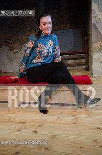 Danish writer Anne Cathrine Bomann presents her book,  L ora di Agathe, published by Iperborea during I Boreali Festival at Teatro Franco Parenti in Milan. La scrittrice danese  Anne Cathrine Bomann presenta il suo romanzo, L ora di Agathe, edito da Iperborea durante il Festival I Boreali a Milano ©Marina Leone/Rosebud2