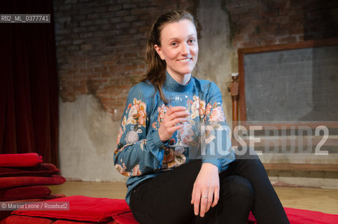 Danish writer Anne Cathrine Bomann presents her book,  L ora di Agathe, published by Iperborea during I Boreali Festival at Teatro Franco Parenti in Milan. La scrittrice danese  Anne Cathrine Bomann presenta il suo romanzo, L ora di Agathe, edito da Iperborea durante il Festival I Boreali a Milano ©Marina Leone/Rosebud2