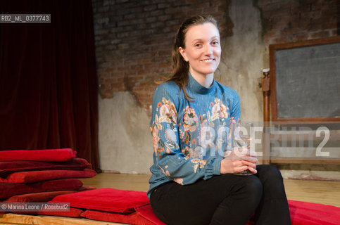 Danish writer Anne Cathrine Bomann presents her book,  L ora di Agathe, published by Iperborea during I Boreali Festival at Teatro Franco Parenti in Milan. La scrittrice danese  Anne Cathrine Bomann presenta il suo romanzo, L ora di Agathe, edito da Iperborea durante il Festival I Boreali a Milano ©Marina Leone/Rosebud2