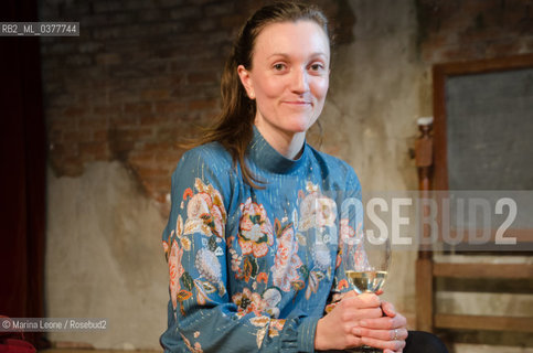 Danish writer Anne Cathrine Bomann presents her book,  L ora di Agathe, published by Iperborea during I Boreali Festival at Teatro Franco Parenti in Milan. La scrittrice danese  Anne Cathrine Bomann presenta il suo romanzo, L ora di Agathe, edito da Iperborea durante il Festival I Boreali a Milano ©Marina Leone/Rosebud2