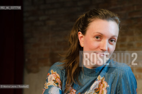 Danish writer Anne Cathrine Bomann presents her book,  L ora di Agathe, published by Iperborea during I Boreali Festival at Teatro Franco Parenti in Milan. La scrittrice danese  Anne Cathrine Bomann presenta il suo romanzo, L ora di Agathe, edito da Iperborea durante il Festival I Boreali a Milano ©Marina Leone/Rosebud2