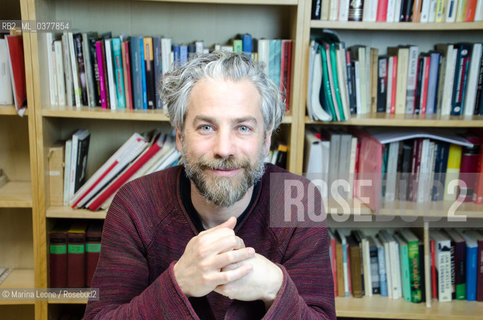 Pietro Biancardi, editor in chief of Iperborea publishing house, posing in his studio. Milan, March 4th, 2019 Pietro Bianciardi, direttore di Iperborea, in posa nel suo studio. Milano, 4 Marzo 2019 ©Marina Leone/Rosebud2