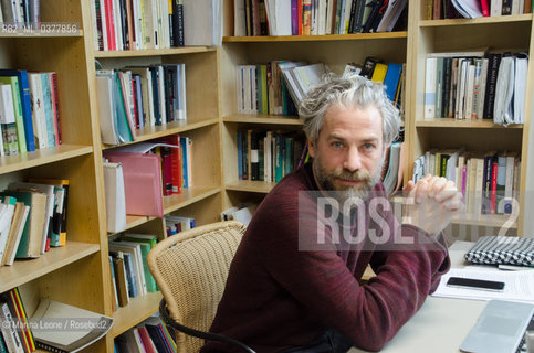 Pietro Biancardi, editor in chief of Iperborea publishing house, posing in his studio. Milan, March 4th, 2019 Pietro Bianciardi, direttore di Iperborea, in posa nel suo studio. Milano, 4 Marzo 2019 ©Marina Leone/Rosebud2