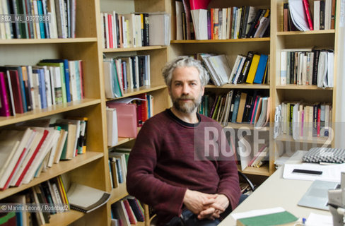 Pietro Biancardi, editor in chief of Iperborea publishing house, posing in his studio. Milan, March 4th, 2019 Pietro Bianciardi, direttore di Iperborea, in posa nel suo studio. Milano, 4 Marzo 2019 ©Marina Leone/Rosebud2