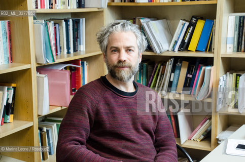 Pietro Biancardi, editor in chief of Iperborea publishing house, posing in his studio. Milan, March 4th, 2019 Pietro Bianciardi, direttore di Iperborea, in posa nel suo studio. Milano, 4 Marzo 2019 ©Marina Leone/Rosebud2