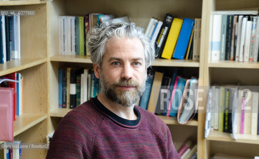 Pietro Biancardi, editor in chief of Iperborea publishing house, posing in his studio. Milan, March 4th, 2019 Pietro Bianciardi, direttore di Iperborea, in posa nel suo studio. Milano, 4 Marzo 2019 ©Marina Leone/Rosebud2