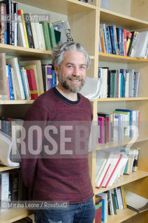 Pietro Biancardi, editor in chief of Iperborea publishing house, posing in his studio. Milan, March 4th, 2019 Pietro Bianciardi, direttore di Iperborea, in posa nel suo studio. Milano, 4 Marzo 2019 ©Marina Leone/Rosebud2